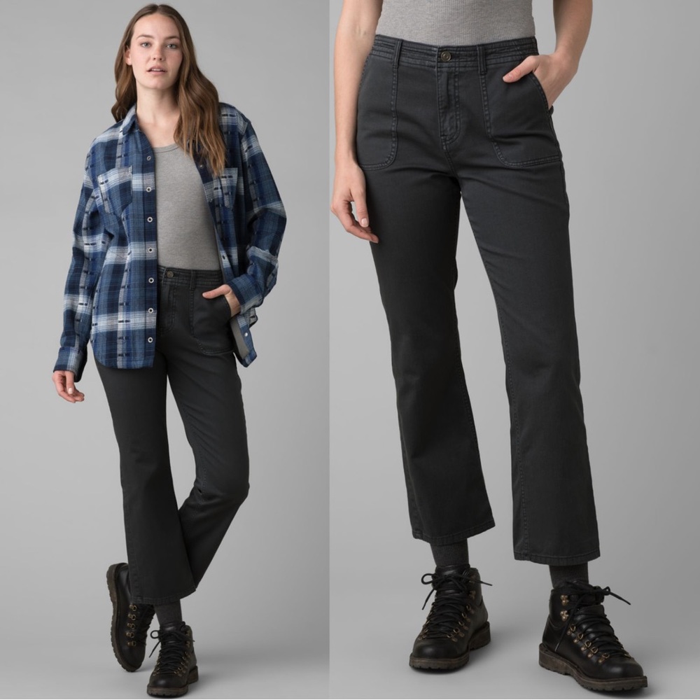 Prana Black Straight Leg Utility Pants
